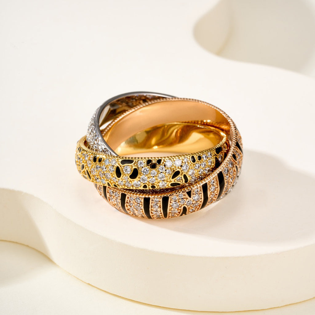 [OAK JURI]TRINITY  RING LEOPARD PRINT