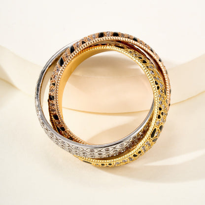 [OAK JURI]TRINITY  RING LEOPARD PRINT