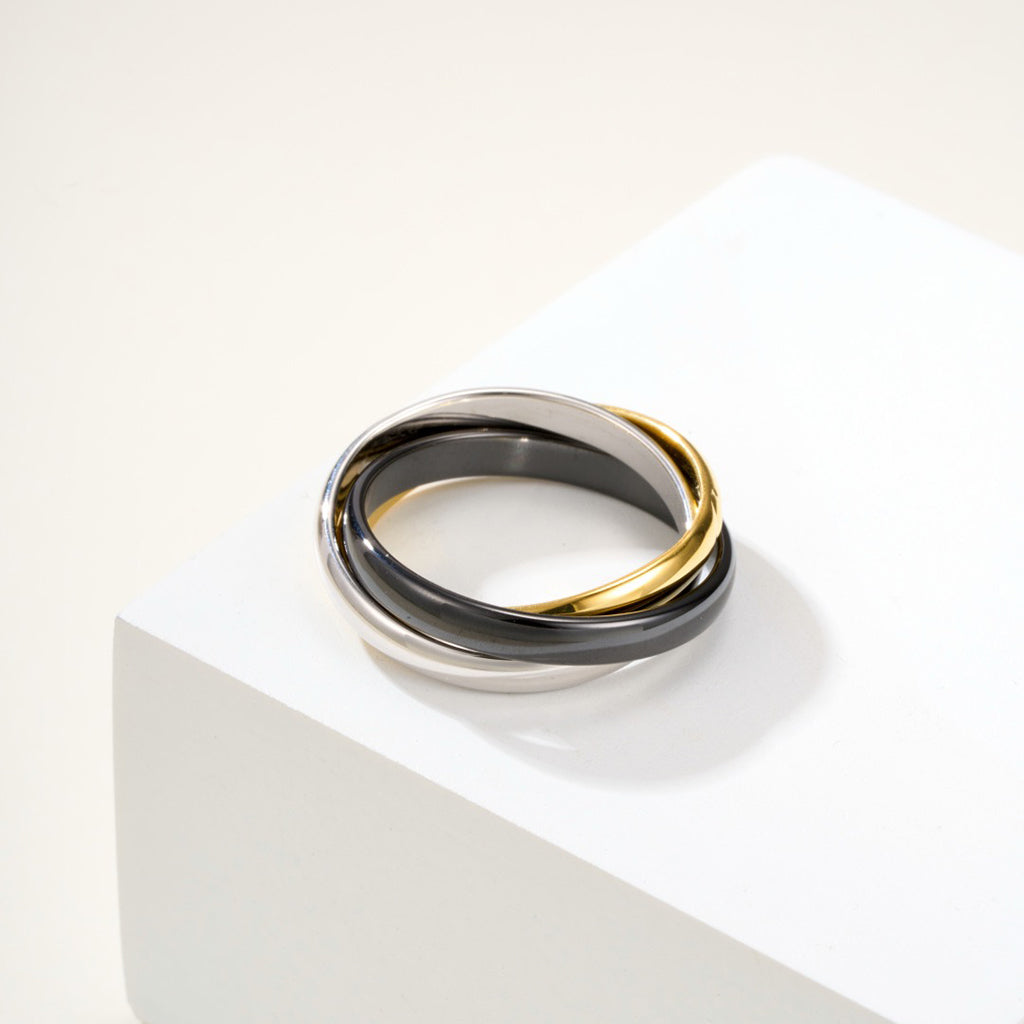 [OAK JURI]TRINITY 3.2MM RING BLACK CERAMIC