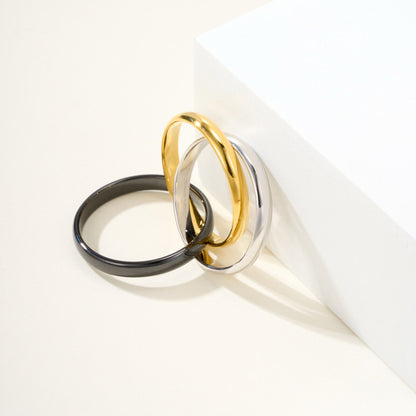 [OAK JURI]TRINITY 3.2MM RING BLACK CERAMIC