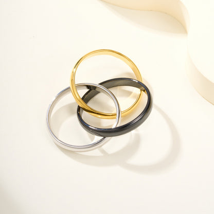 [OAK JURI]TRINITY 3.2MM RING BLACK CERAMIC