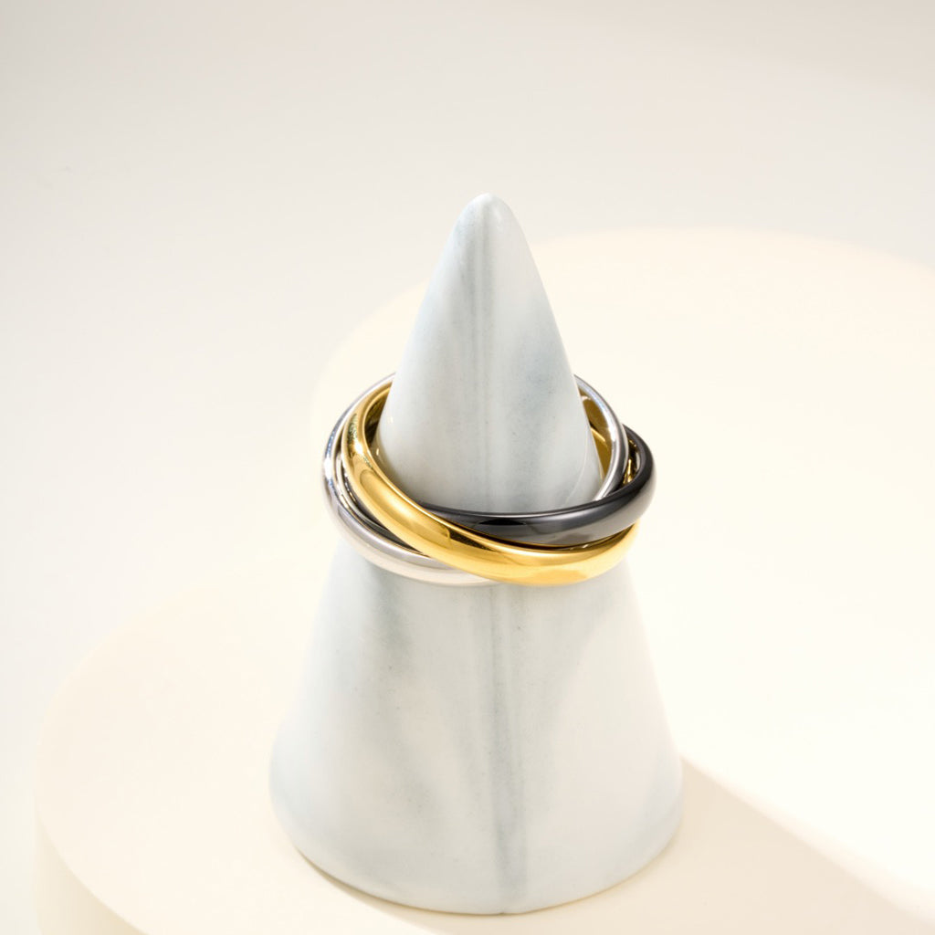 [OAK JURI]TRINITY 3.2MM RING BLACK CERAMIC