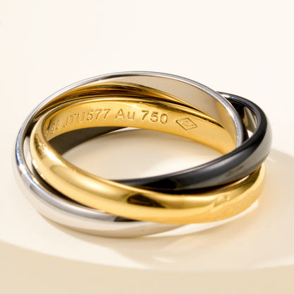 [OAK JURI]TRINITY 3.2MM RING BLACK CERAMIC