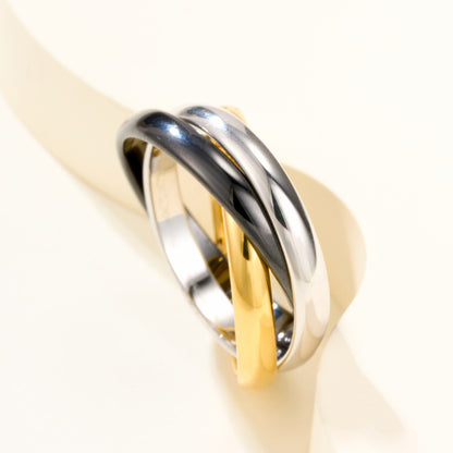 [OAK JURI]TRINITY 3.2MM RING BLACK CERAMIC