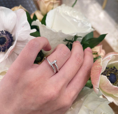 [OAK JURI]JUSTE 1.8MM HALF DIAMOND RING