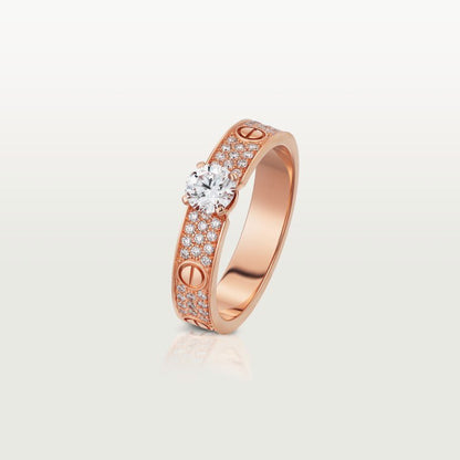 [OAK JURI]LOVE RING 3.6MM 1 BIG DIAMOND FULL DIAMOND