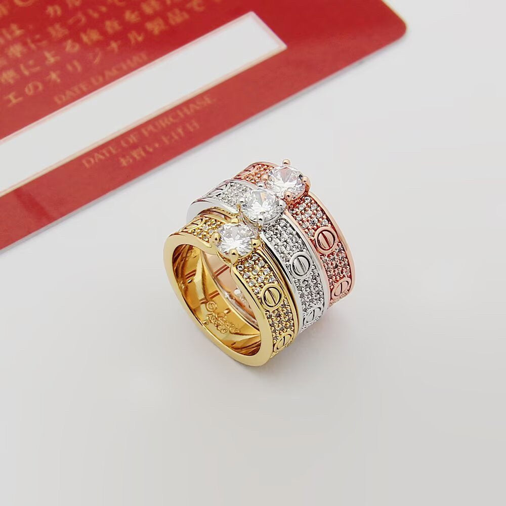 [OAK JURI]LOVE RING 3.6MM 1 BIG DIAMOND FULL DIAMOND