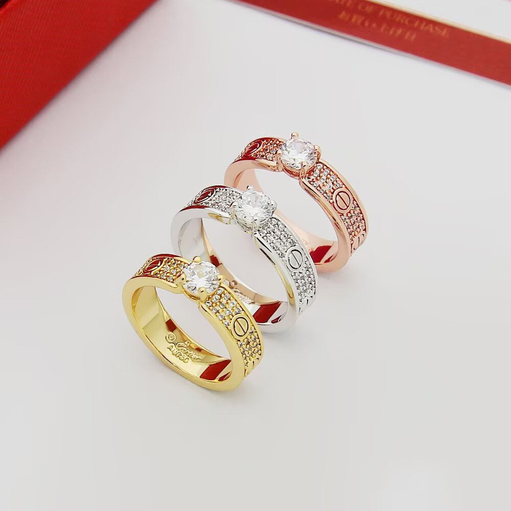 [OAK JURI]LOVE RING 3.6MM 1 BIG DIAMOND FULL DIAMOND