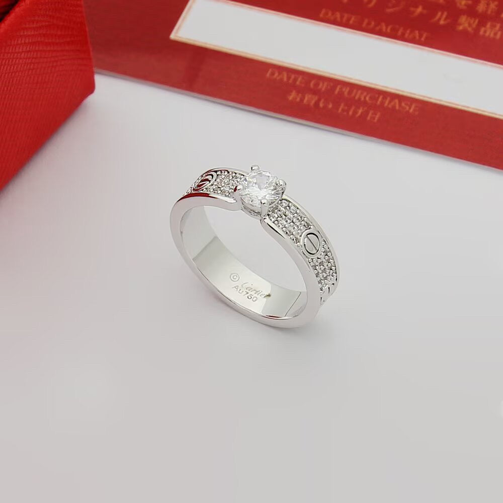 [OAK JURI]LOVE RING 3.6MM 1 BIG DIAMOND FULL DIAMOND
