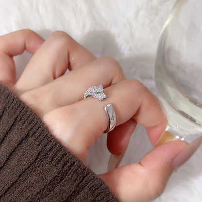 [OAK JURI]PANTHERE HALF DIAMOND SMALL RING