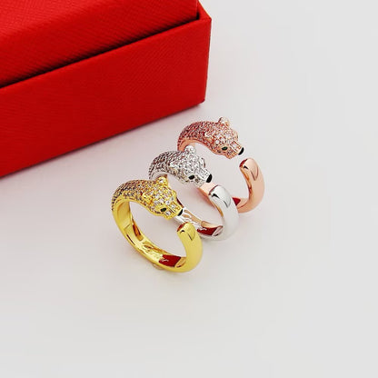[OAK JURI]PANTHERE HALF DIAMOND SMALL RING