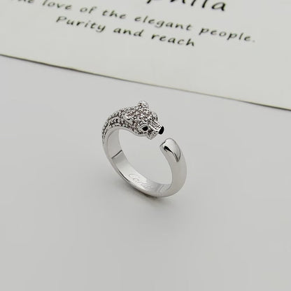 [OAK JURI]PANTHERE HALF DIAMOND SMALL RING