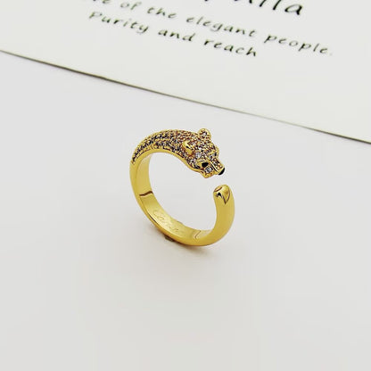 [OAK JURI]PANTHERE HALF DIAMOND SMALL RING
