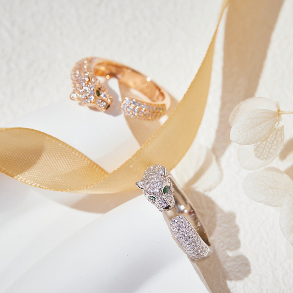 [OAK JURI]PANTHERE FULL DIAMOND SMALL RING