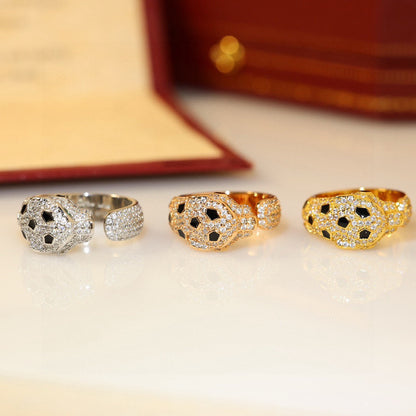 [OAK JURI]PANTHERE SPOTTED FULL DIAMOND MEDIUM RING