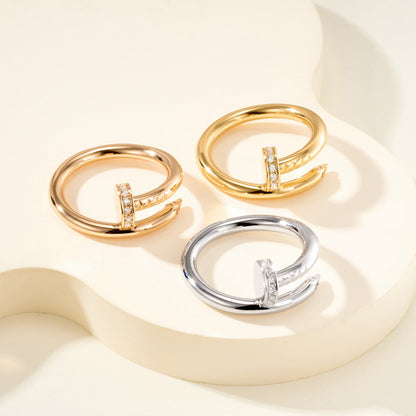[OAK JURI]JUSTE RING 2.6MM HALF DIAMOND