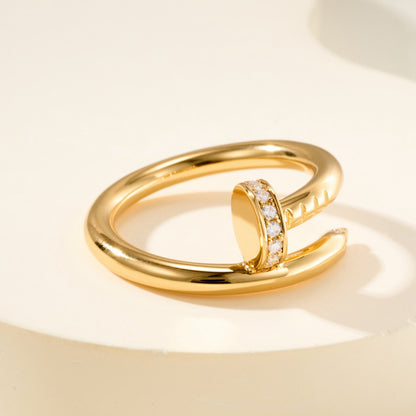 [OAK JURI]JUSTE RING 2.6MM HALF DIAMOND