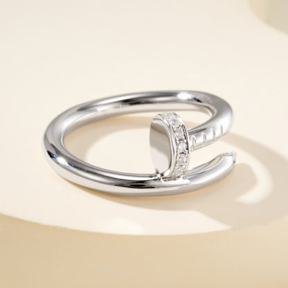 [OAK JURI]JUSTE RING 2.6MM HALF DIAMOND