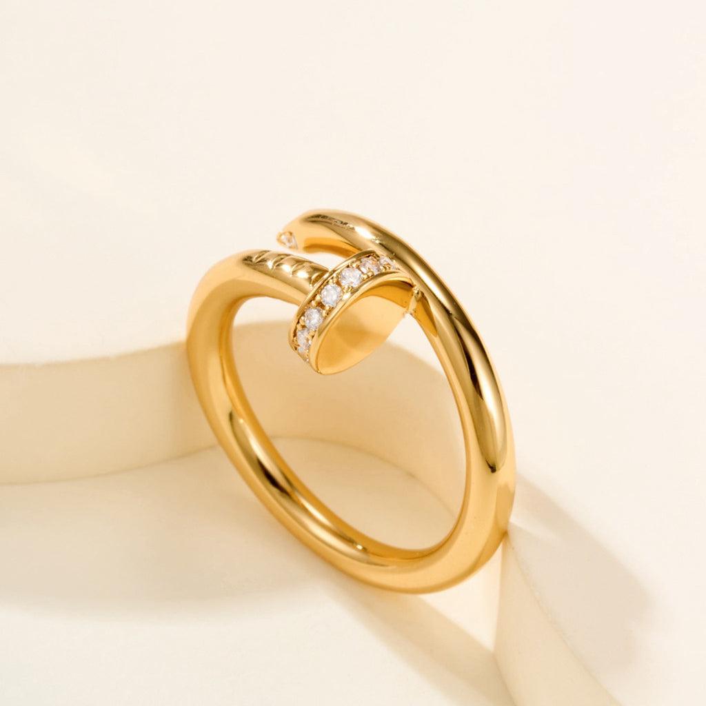 [OAK JURI]JUSTE RING 2.6MM HALF DIAMOND