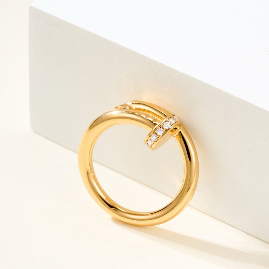 [OAK JURI]JUSTE RING 2.6MM HALF DIAMOND