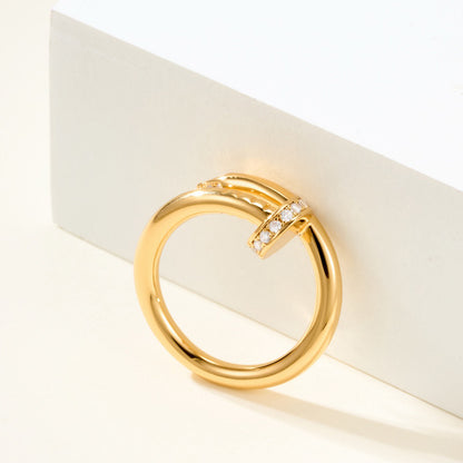 [OAK JURI]JUSTE RING 2.6MM HALF DIAMOND