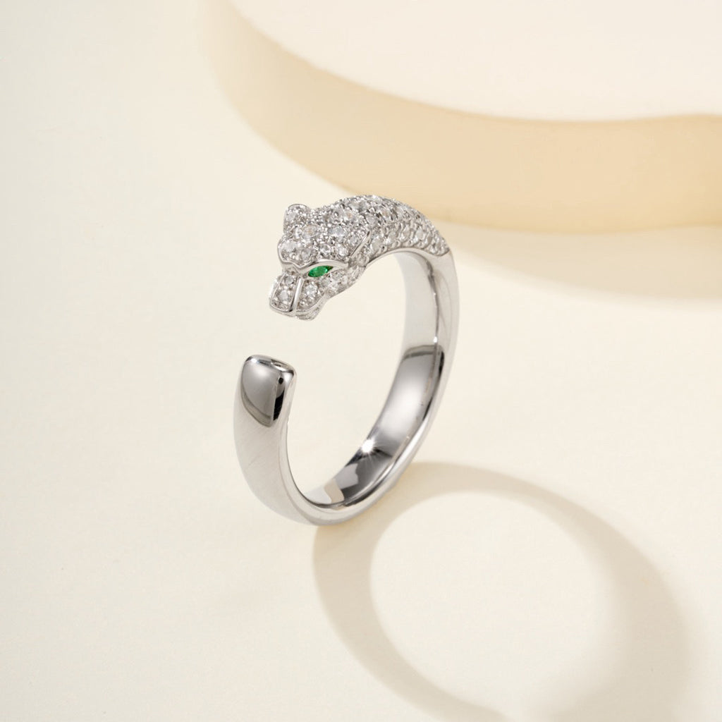 [OAK JURI]PANTHERE HALF DIAMOND SMALL RING