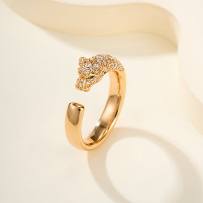 [OAK JURI]PANTHERE HALF DIAMOND SMALL RING