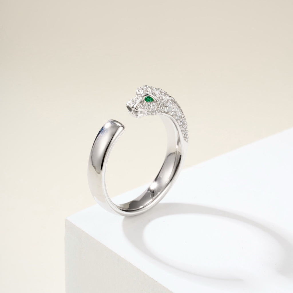[OAK JURI]PANTHERE HALF DIAMOND SMALL RING