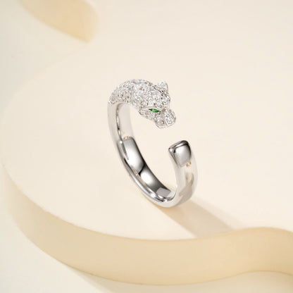 [OAK JURI]PANTHERE HALF DIAMOND SMALL RING