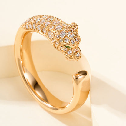 [OAK JURI]PANTHERE HALF DIAMOND SMALL RING