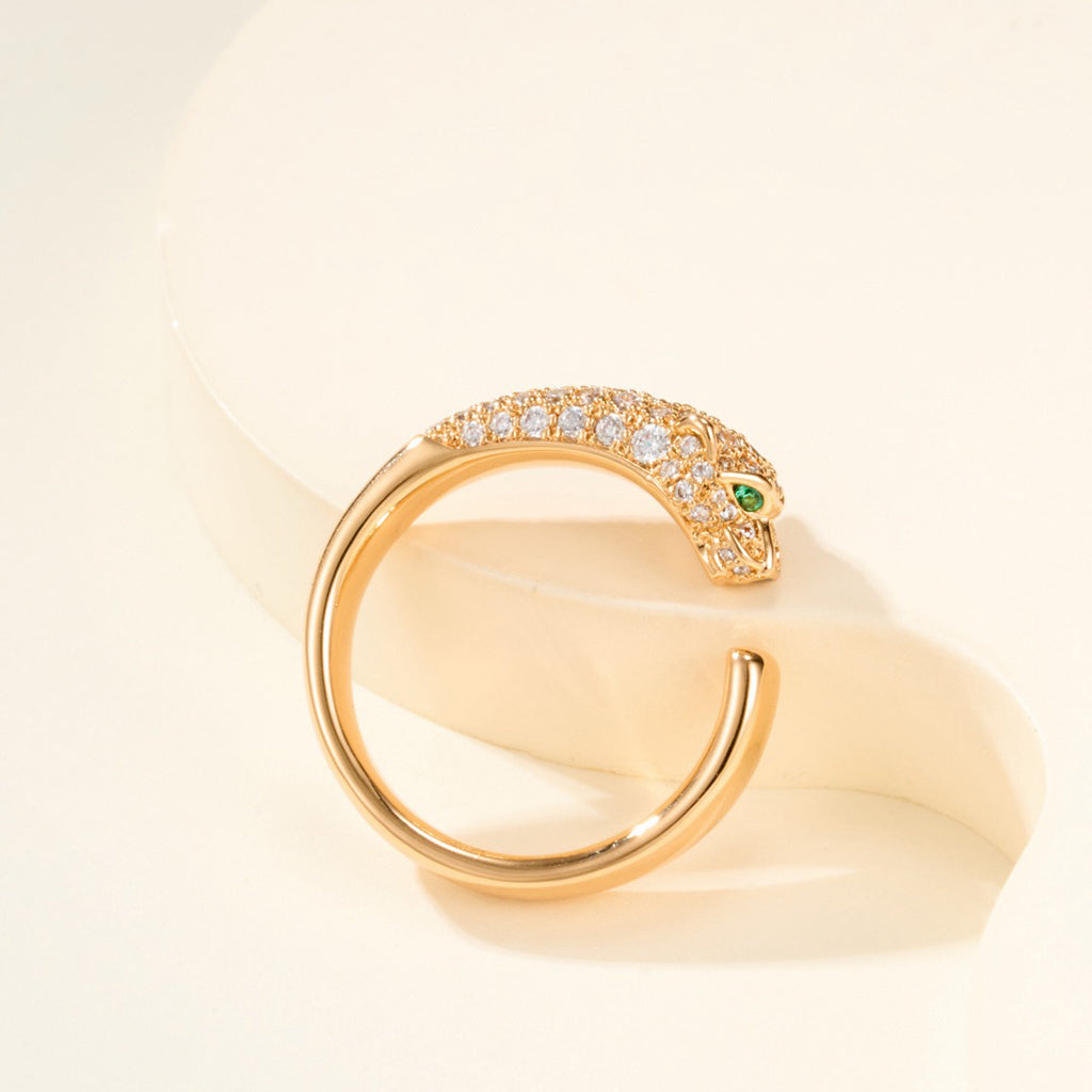 [OAK JURI]PANTHERE HALF DIAMOND SMALL RING