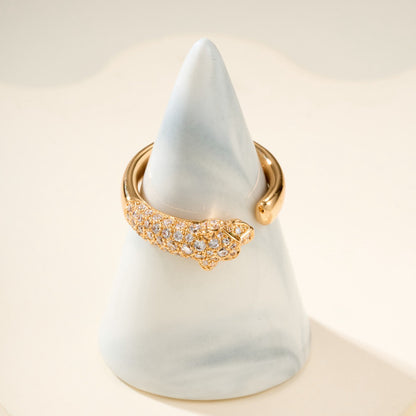 [OAK JURI]PANTHERE HALF DIAMOND SMALL RING