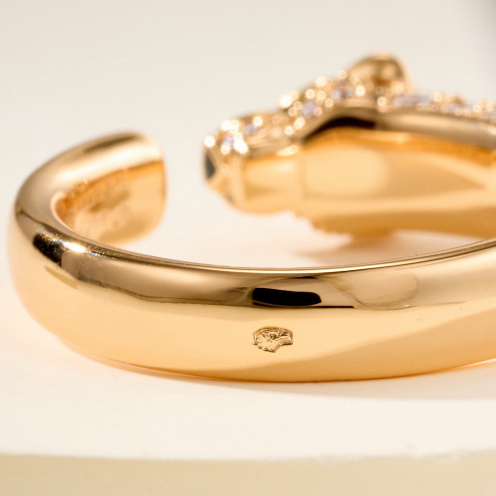 [OAK JURI]PANTHERE HALF DIAMOND SMALL RING