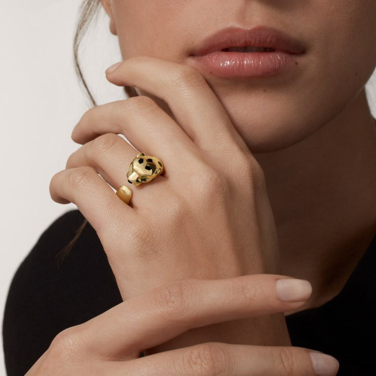 [OAK JURI]PANTHERE SPOTTED MEDIUM RING
