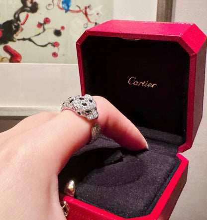 [OAK JURI]PANTHERE SPOTTED FULL DIAMOND MEDIUM RING
