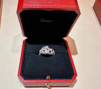 [OAK JURI]PANTHERE SPOTTED FULL DIAMOND MEDIUM RING