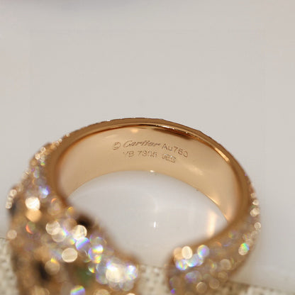 [OAK JURI]PANTHERE SPOTTED FULL DIAMOND MEDIUM RING