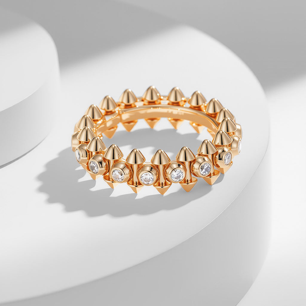 [OAK JURI]CLASH 6.8MM DIAMOND MEDIUM RING