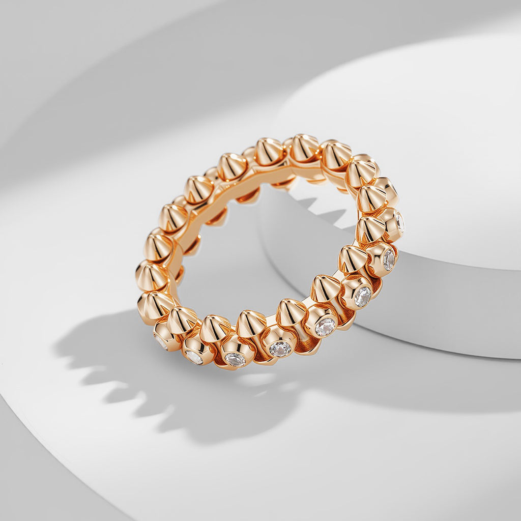 [OAK JURI]CLASH 6.8MM DIAMOND MEDIUM RING