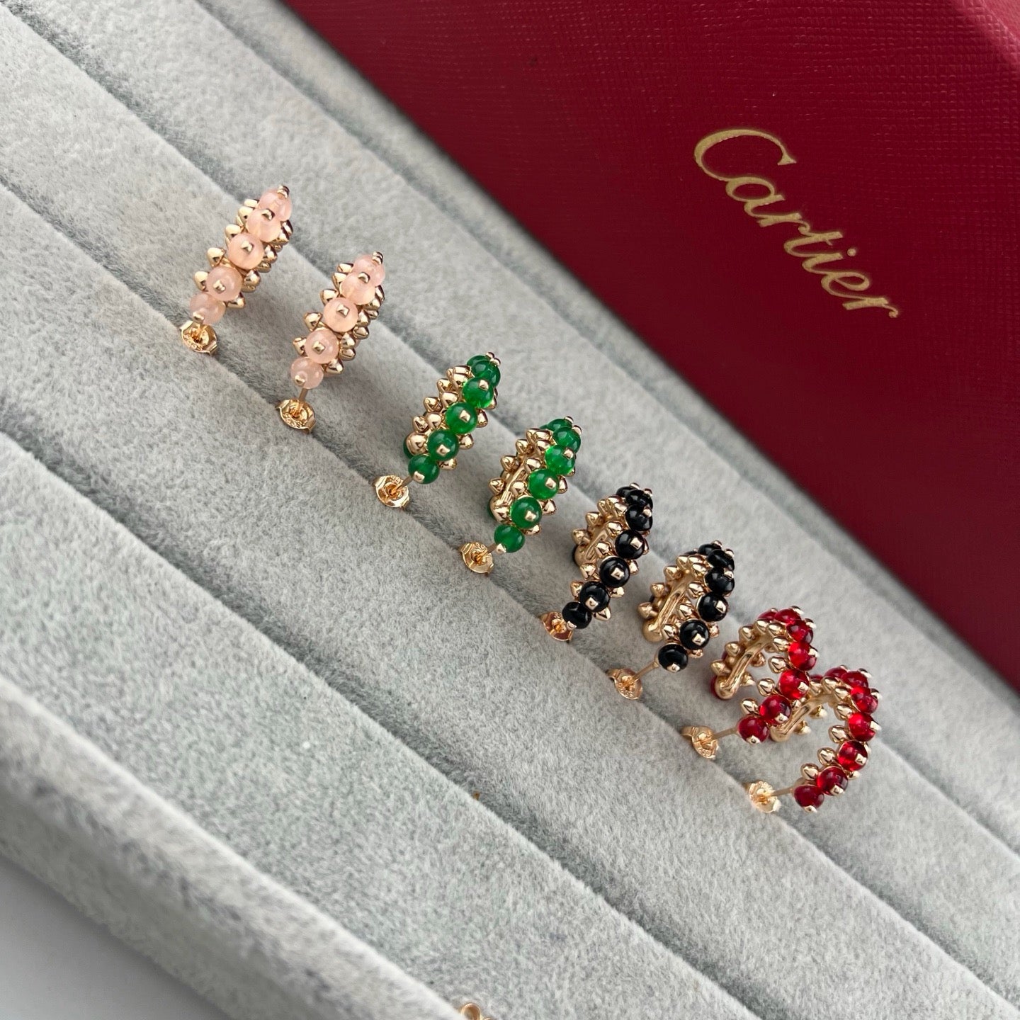 [OAK JURI]CLASH 7.9MM AGATE CHALCEDONY EARRINGS