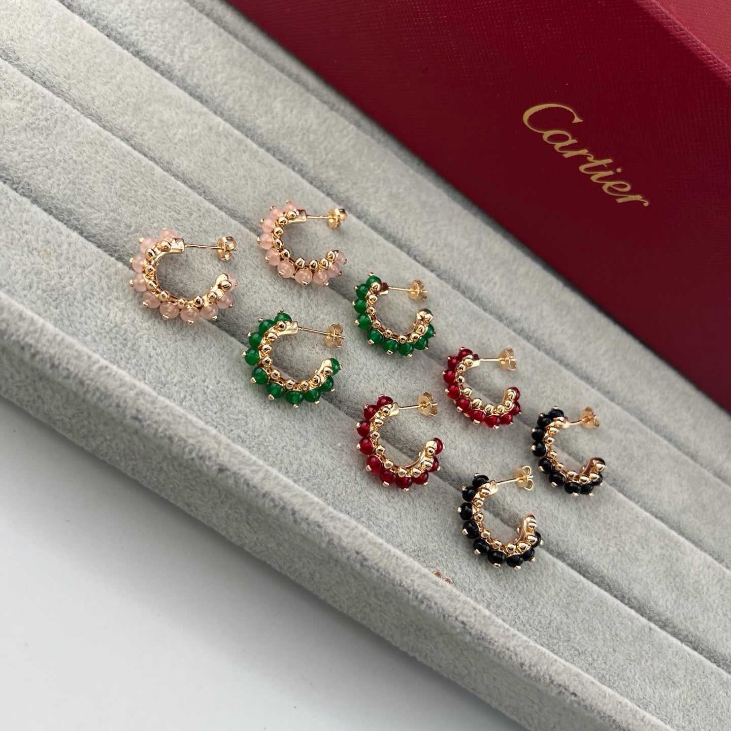 [OAK JURI]CLASH 7.9MM AGATE CHALCEDONY EARRINGS