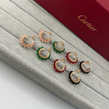 [OAK JURI]CLASH 7.9MM AGATE CHALCEDONY EARRINGS
