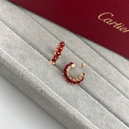 [OAK JURI]CLASH 7.9MM AGATE CHALCEDONY EARRINGS