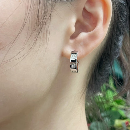 [OAK JURI]LOVE EARRINGS 5.7MM 2 DIAMONDS