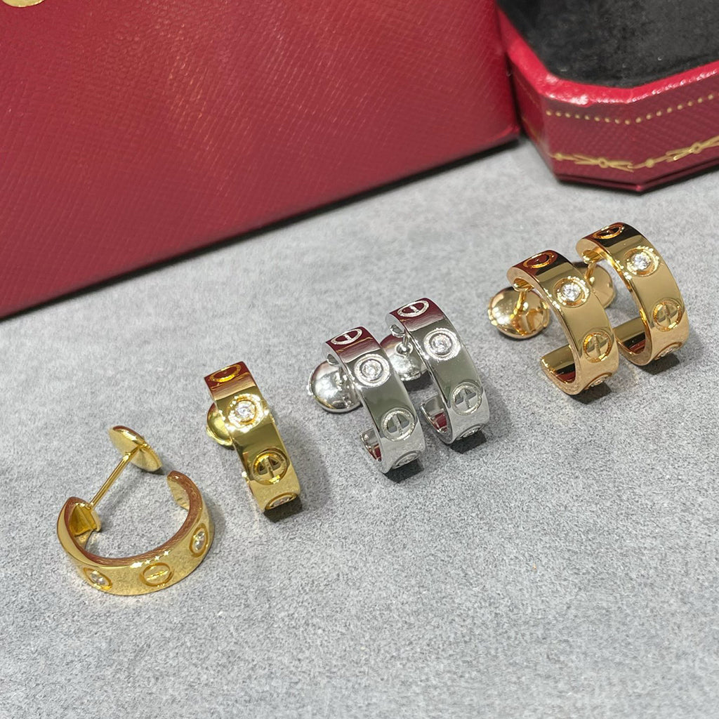 [OAK JURI]LOVE EARRINGS 5.7MM 2 DIAMONDS