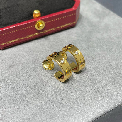 [OAK JURI]LOVE EARRINGS 5.7MM 2 DIAMONDS
