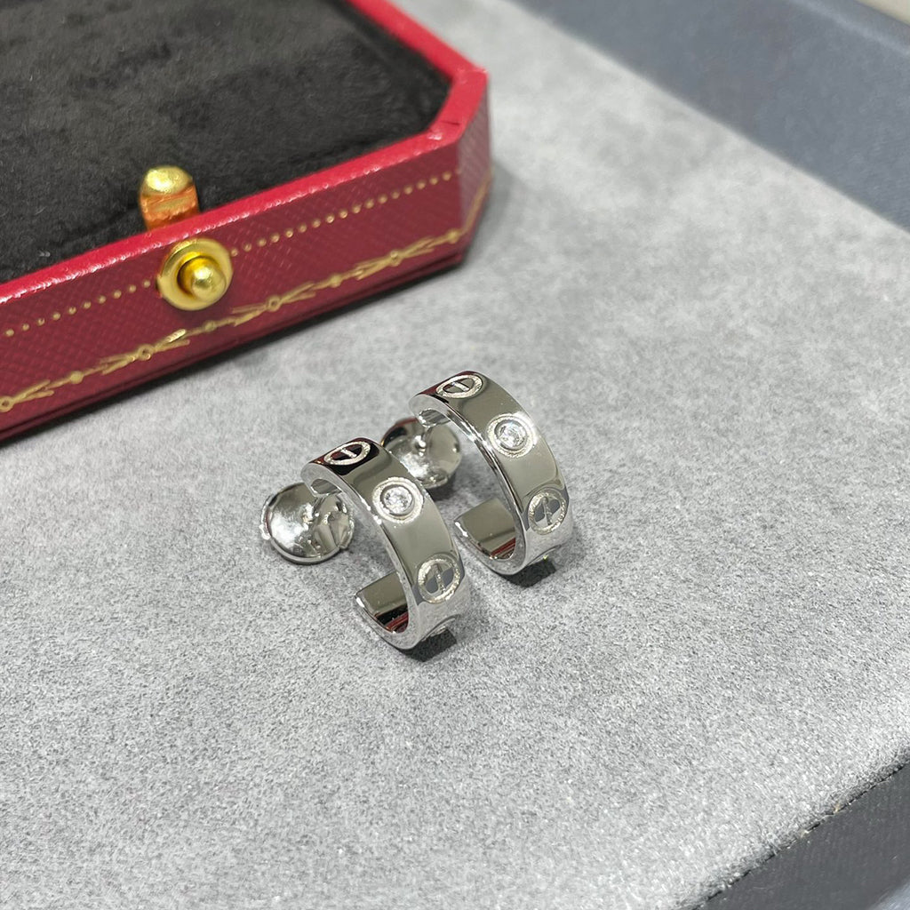 [OAK JURI]LOVE EARRINGS 5.7MM 2 DIAMONDS