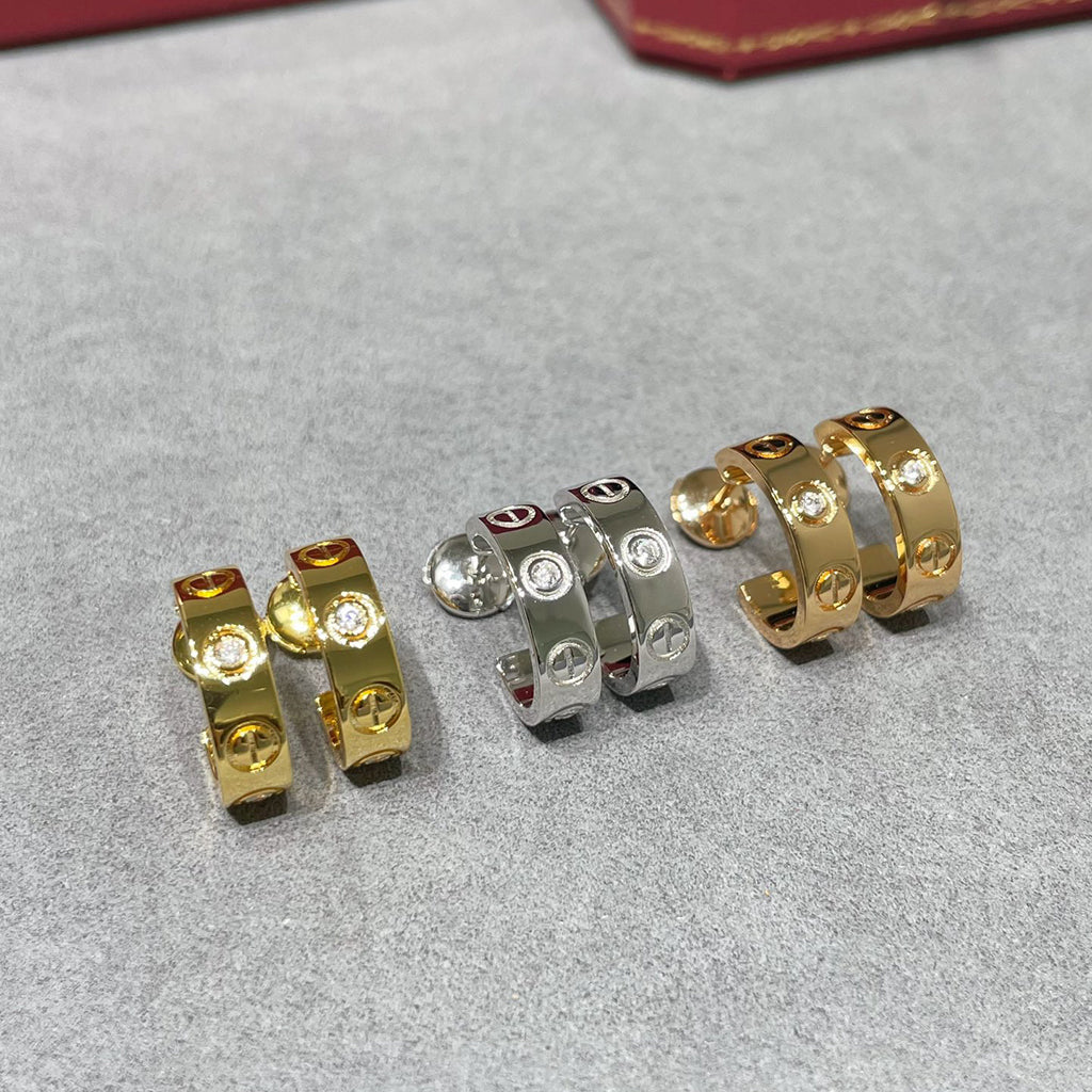 [OAK JURI]LOVE EARRINGS 5.7MM 2 DIAMONDS