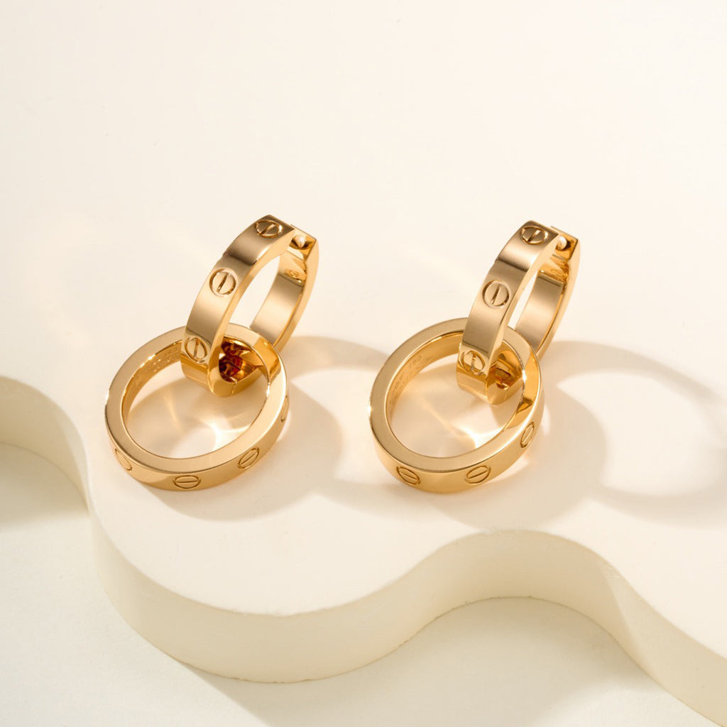[OAK JURI]LOVE 3.3MM DANGLE EARRINGS