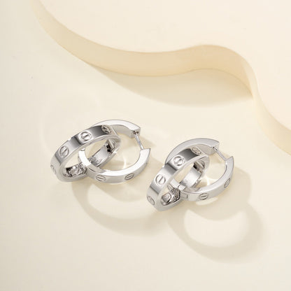 [OAK JURI]LOVE 3.3MM DANGLE EARRINGS